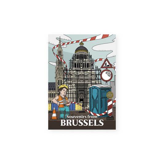 SOUVENIRS FROM BRUSSELS - POSTCARD